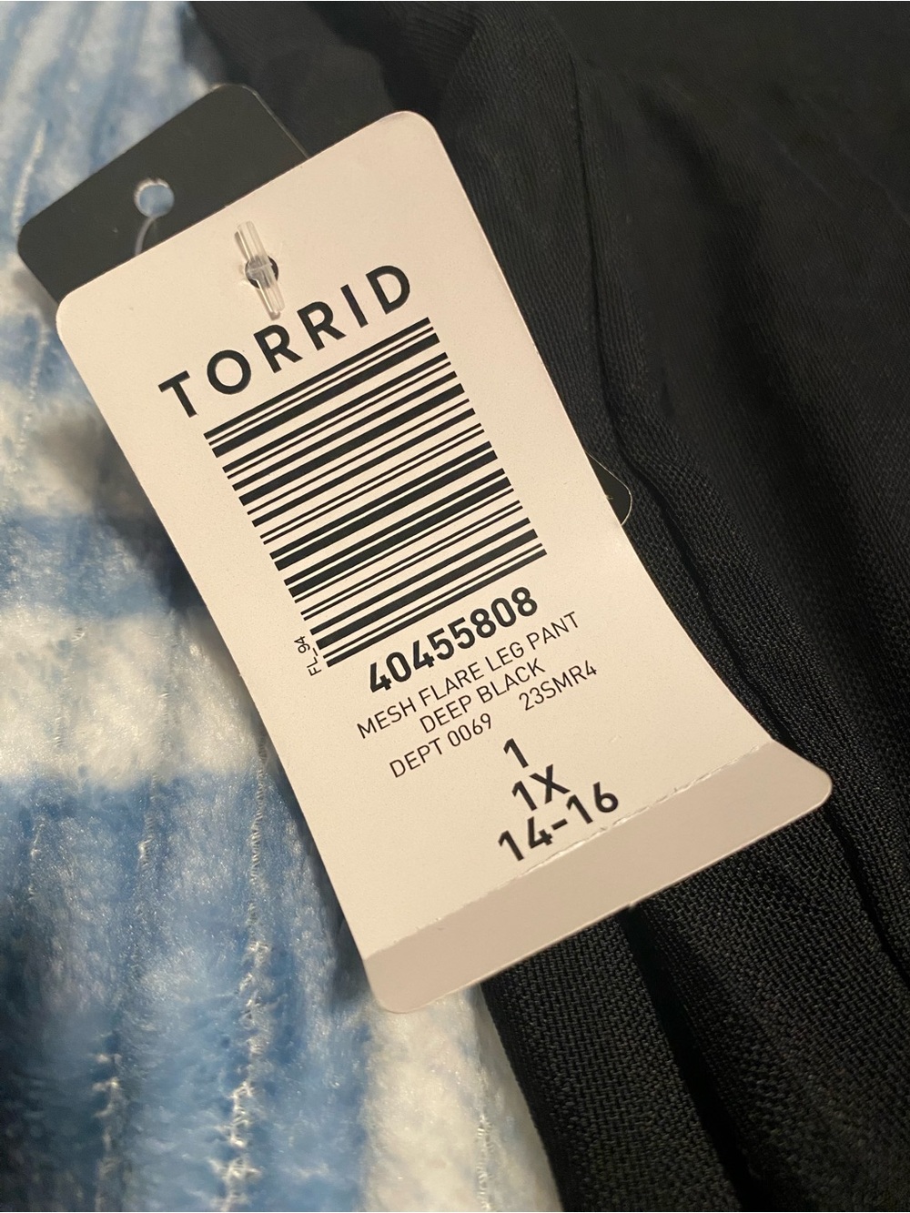 TORRID Deep Black Mesh Flare Leg Pant - 1X